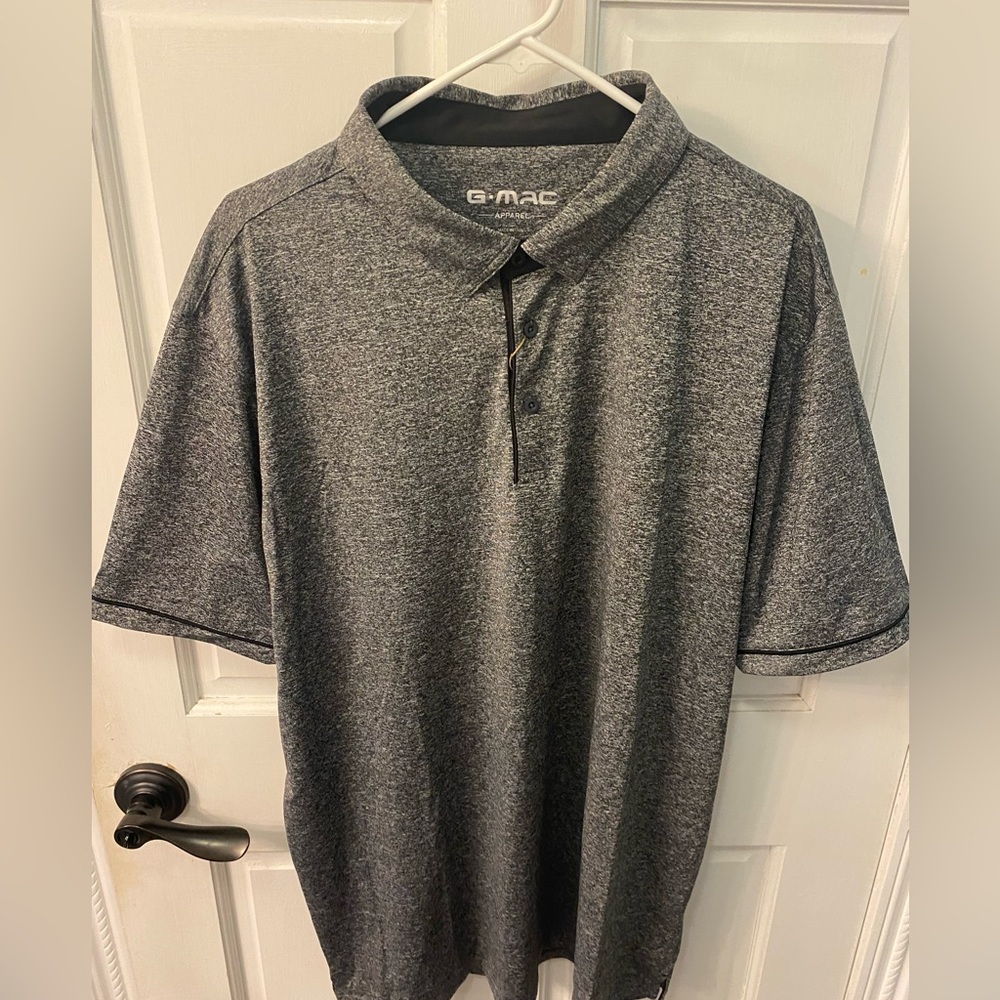 G-Mac Men’s Golf Shirt. Dark heather gray. XXL